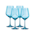 Sheer Light Blue Wine Glass- Set of 4