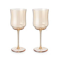 Tulip Stemmed Wine Glasses - 2 Pc Set