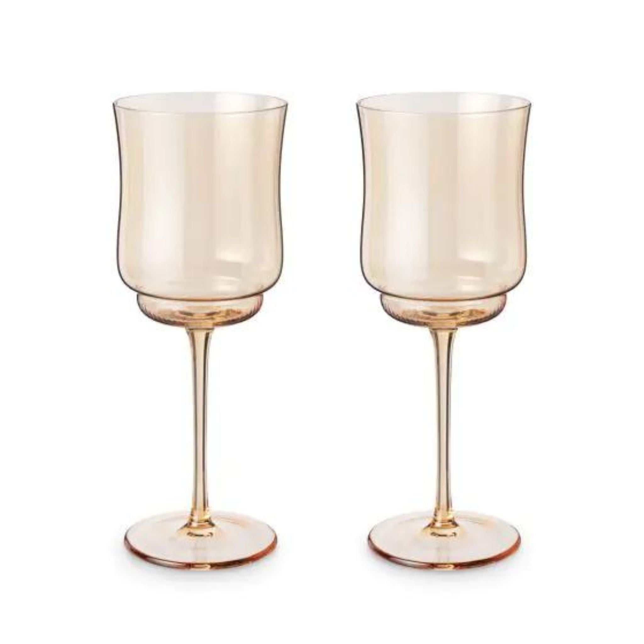 Tulip Stemmed Wine Glasses - 2 Pc Set